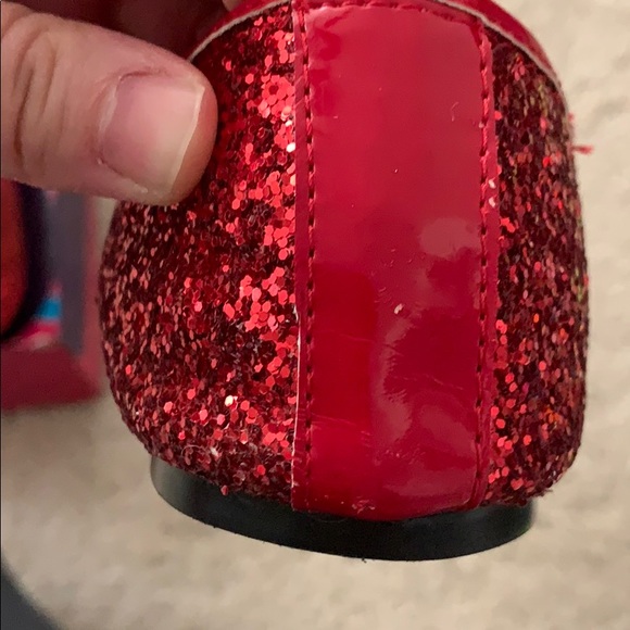 Funtasma Red Glitter Flats. - Picture 8 of 10